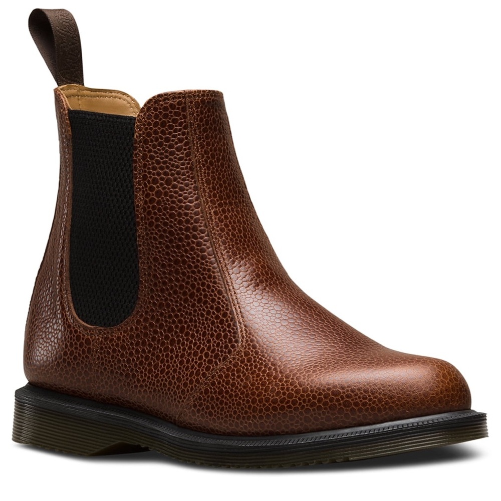 Dr. Martens Women's Flora Chestnut Coastal Leather Chelsea Boots